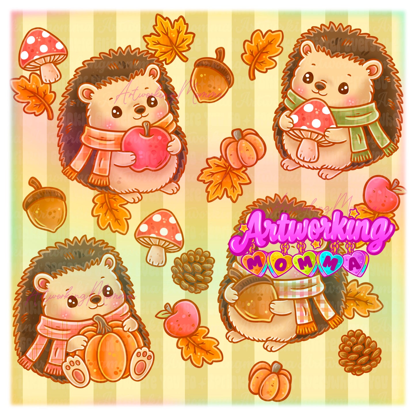 Fall Hedgehogs
