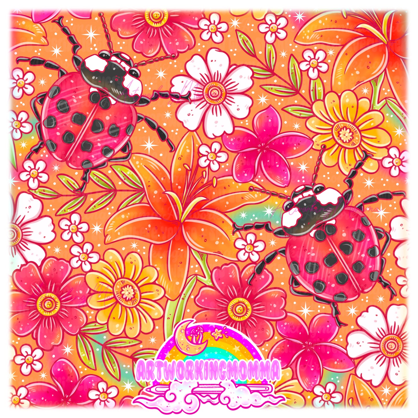 Floral Ladybugs