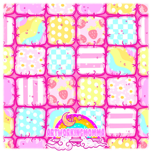 Girly Back 2 School Puffy Quilt