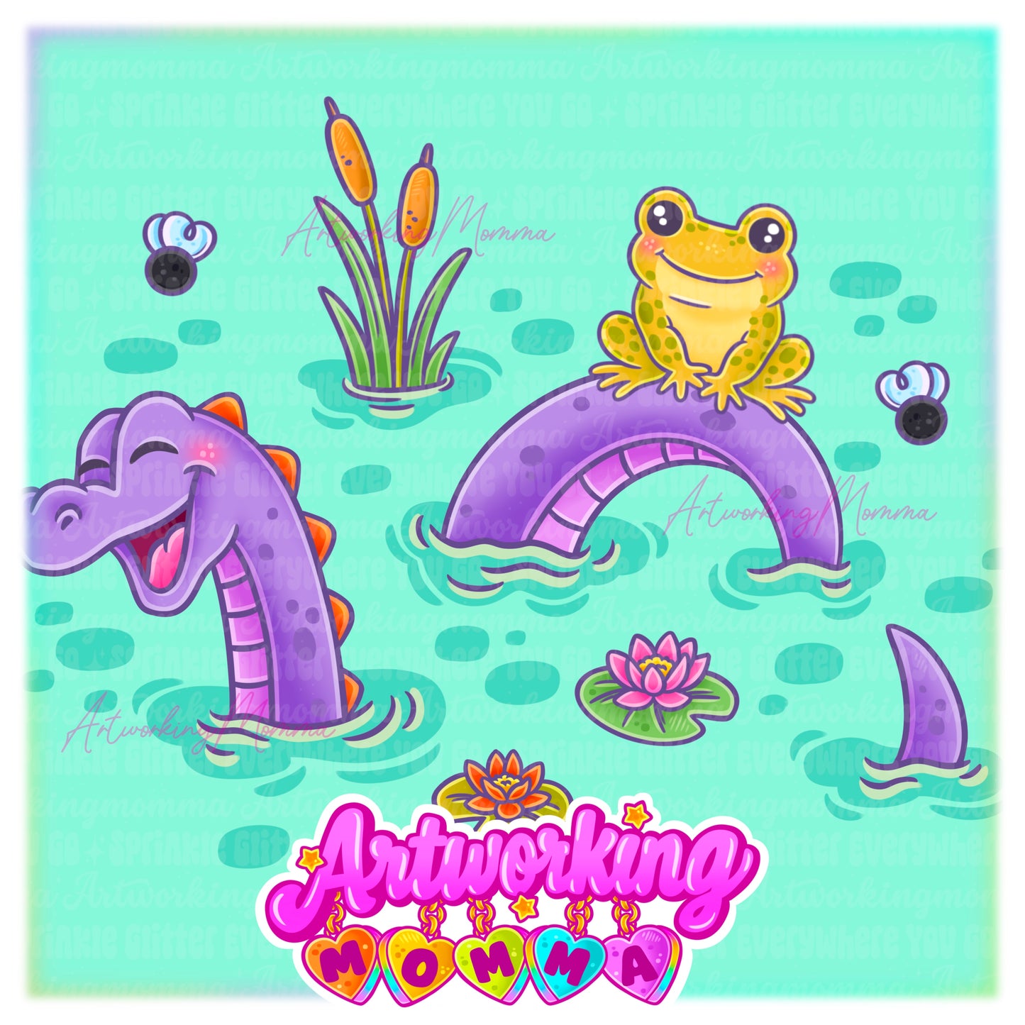 Nellie with Frog Friends & PNG