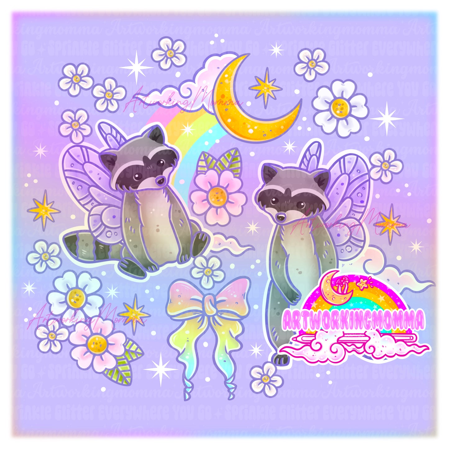 Raccoon Fairies and PNG