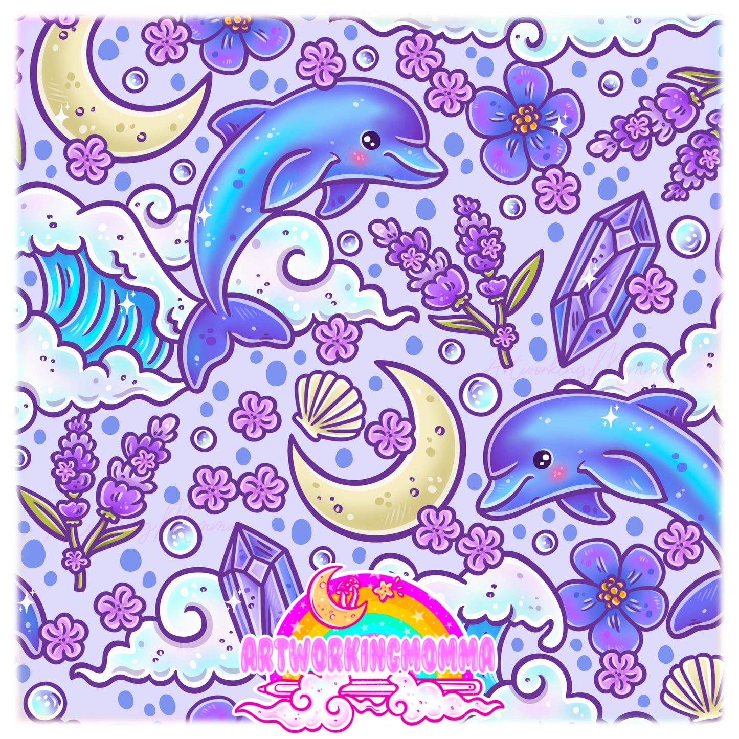 Revamp Cetestial Lavender Dolphins & PNG