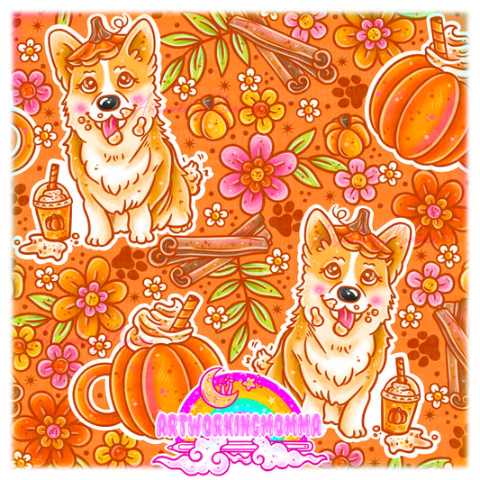 Pumpkin Spice Corgis and PNG