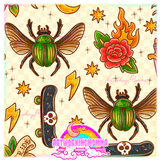 Tattoo Skater Bugs and PNG