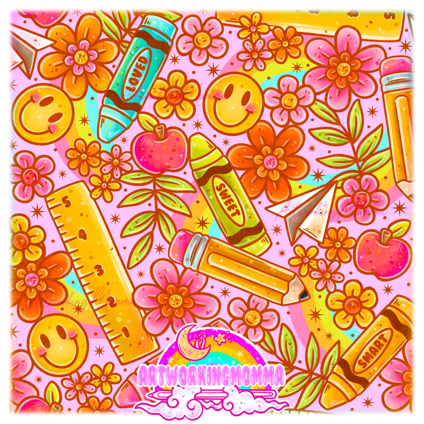 Girly Back to School Crayons