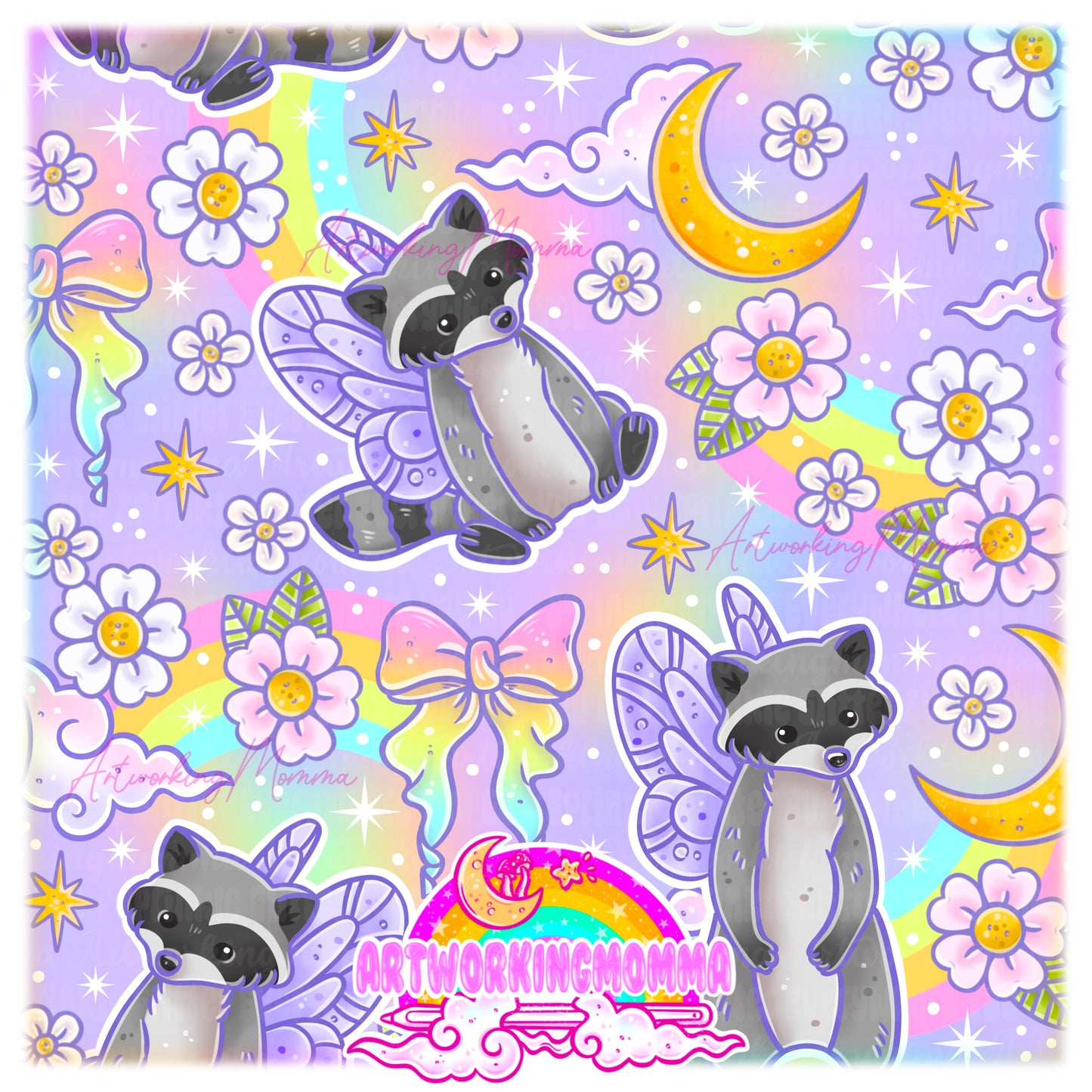 Raccoon Fairies and PNG