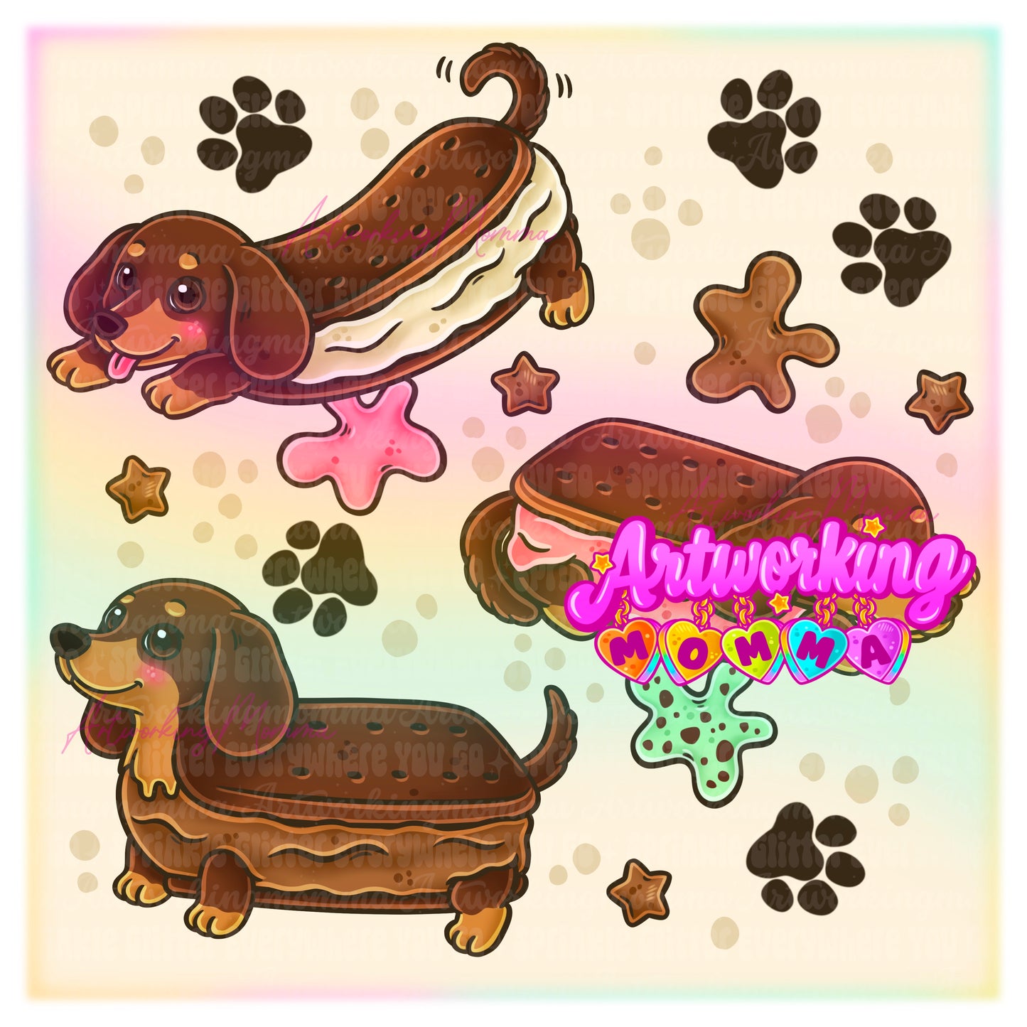 Icecream Sandwich Dogs & PNG
