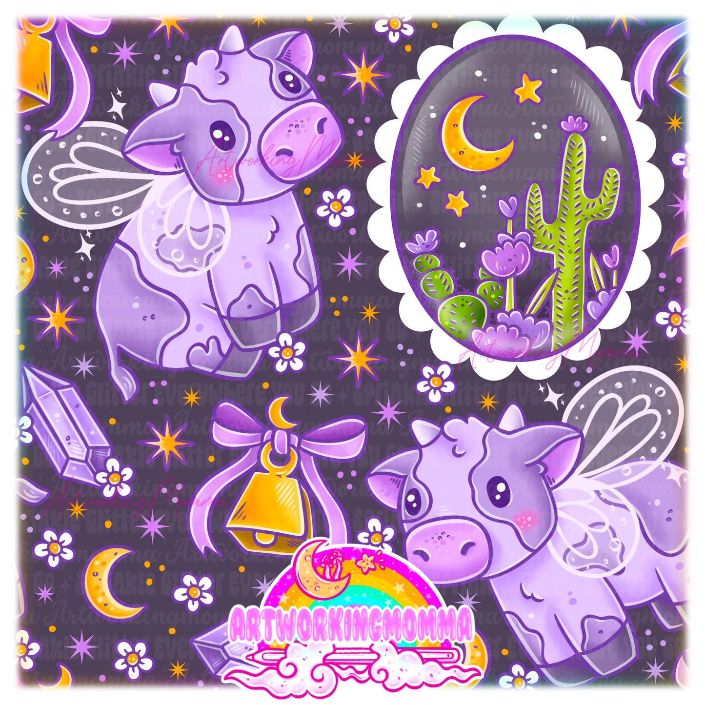 Purple Fairy Cows and PNG