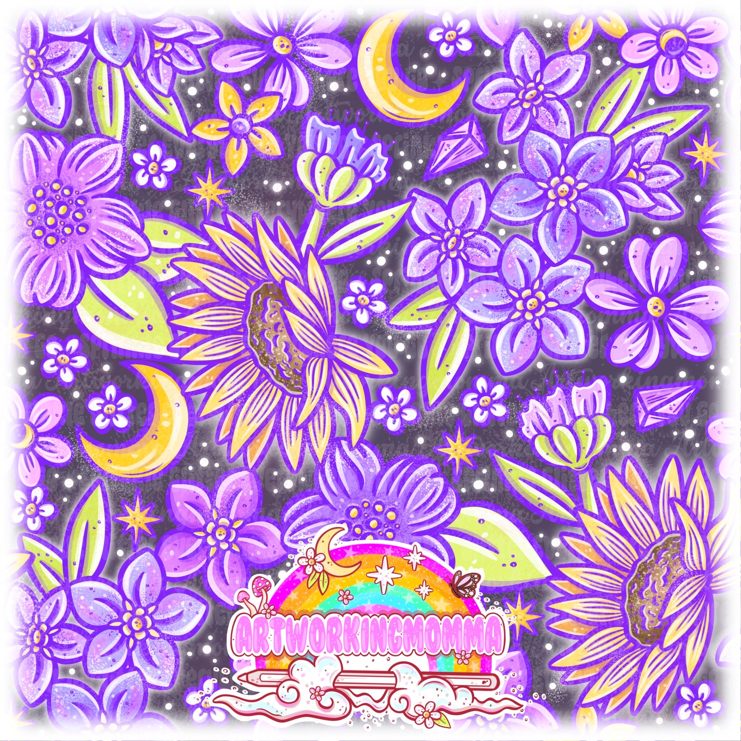 Celestial Purple Floral