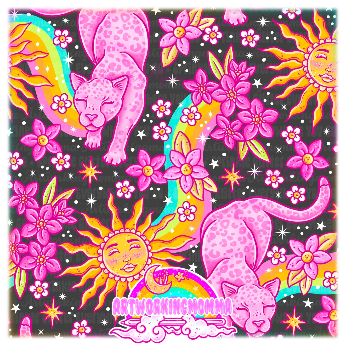 Mystical Pink Leopards