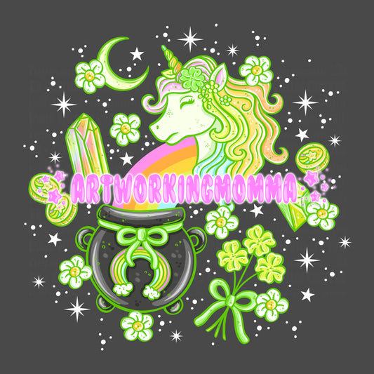 Shamrock Unicorn PNG