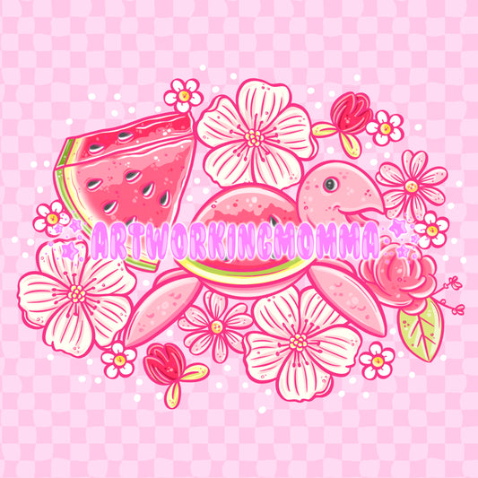 Watermelon Turtle PNG