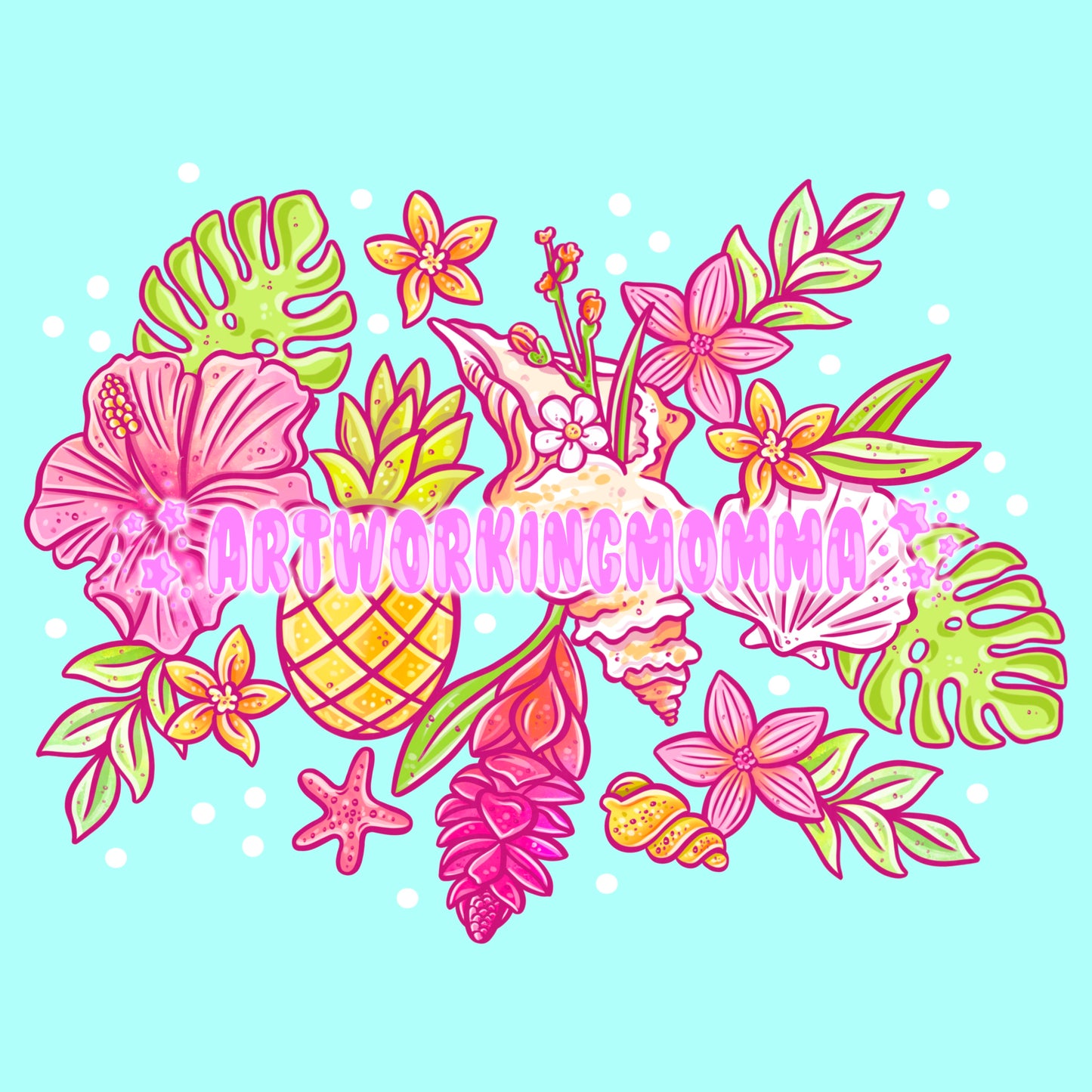 Bright Summer Floral PNG