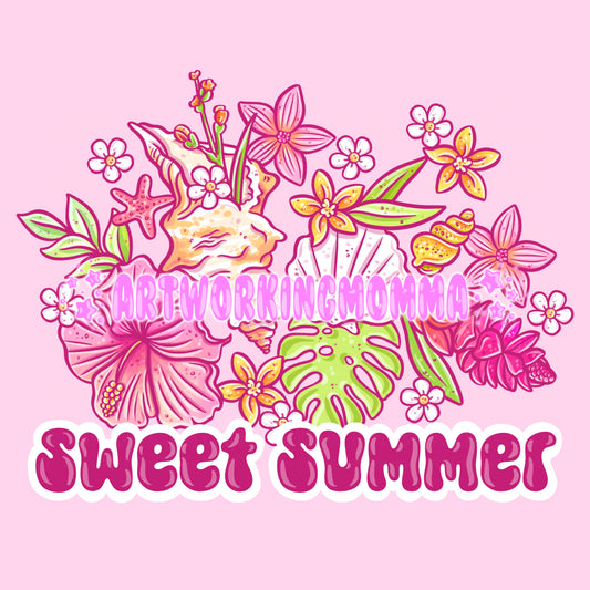 Summer Vibes Floral PNG