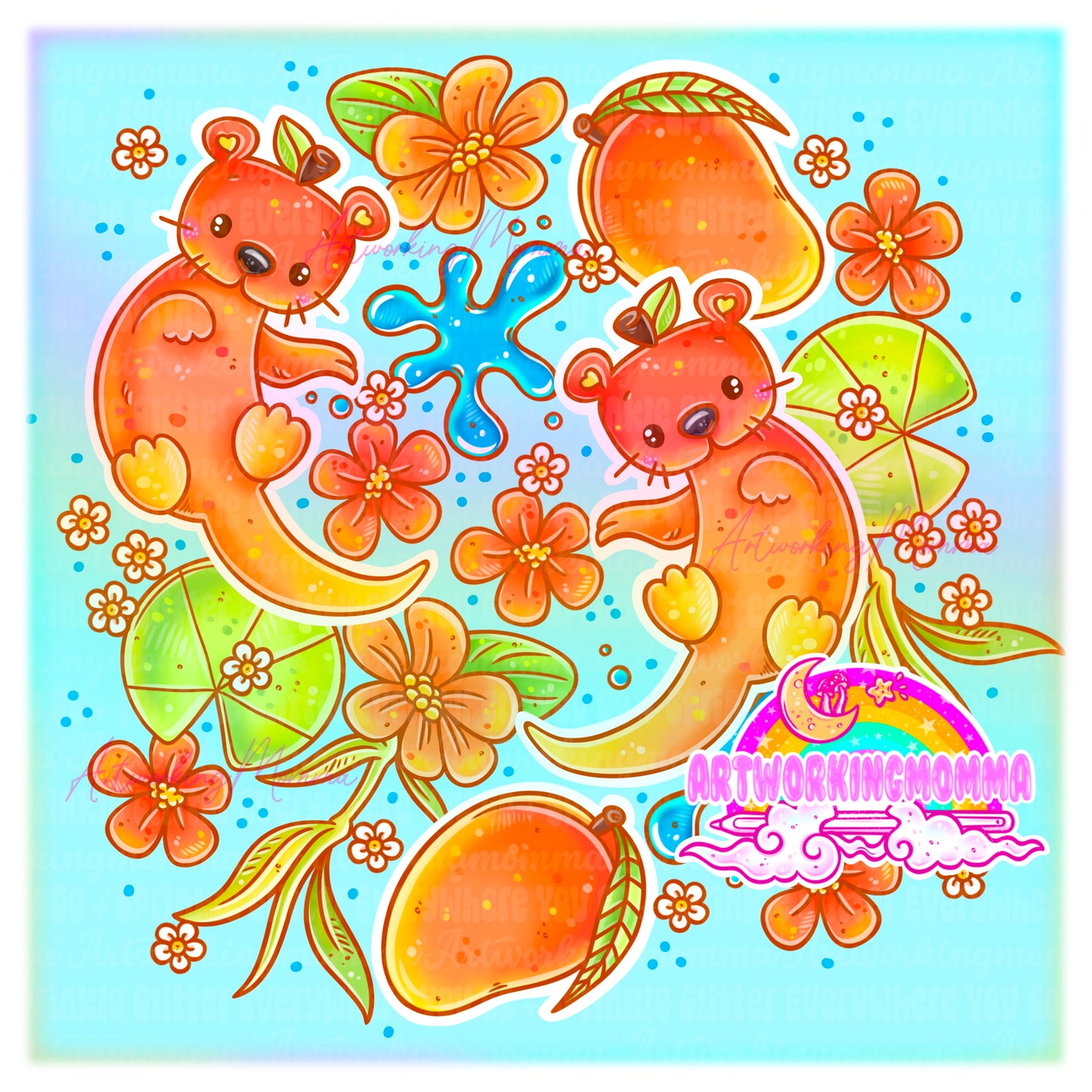 Mango Otters PNG