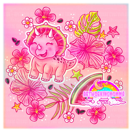 Watermelon Triceratops PNG