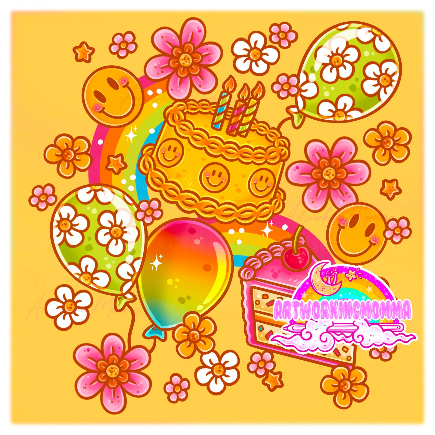 Retro Smiley Birthday