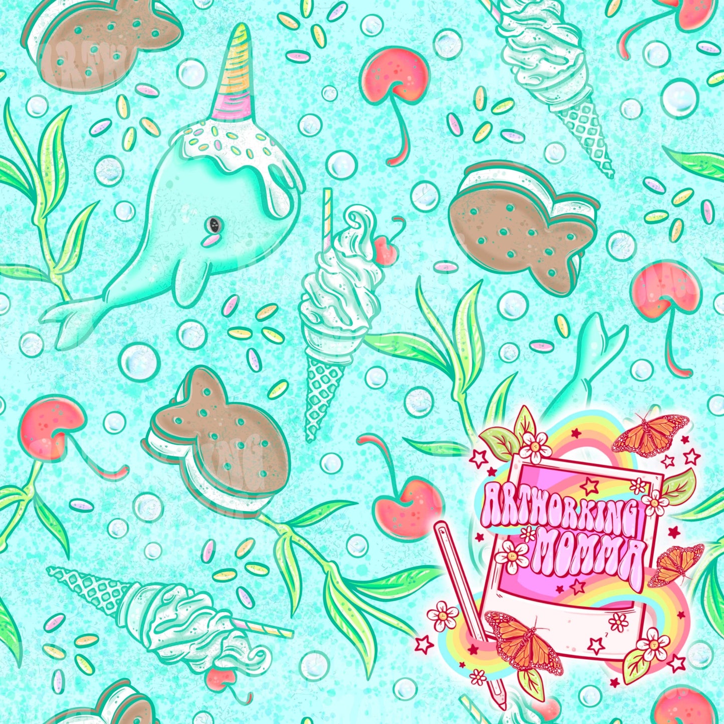 Narwhal Icecream- Seamless